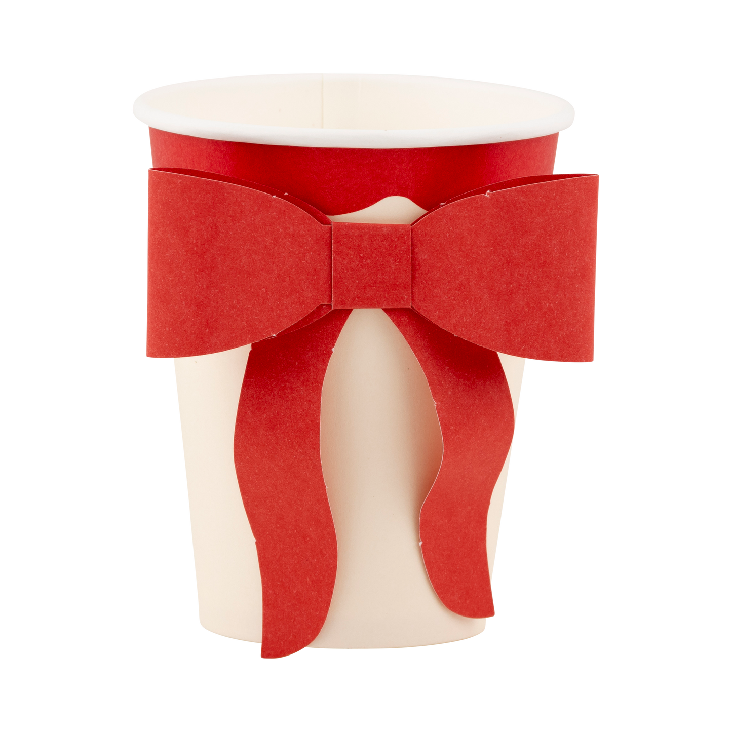 Red and Pink Bow Paper Cups