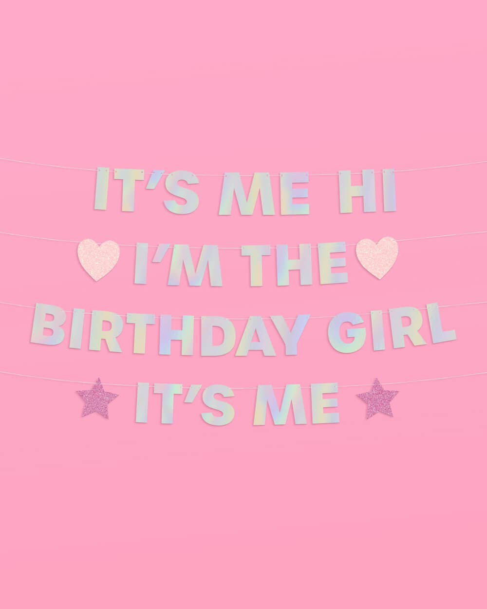 I'm the Bday Girl Banner - iridescent foil banner