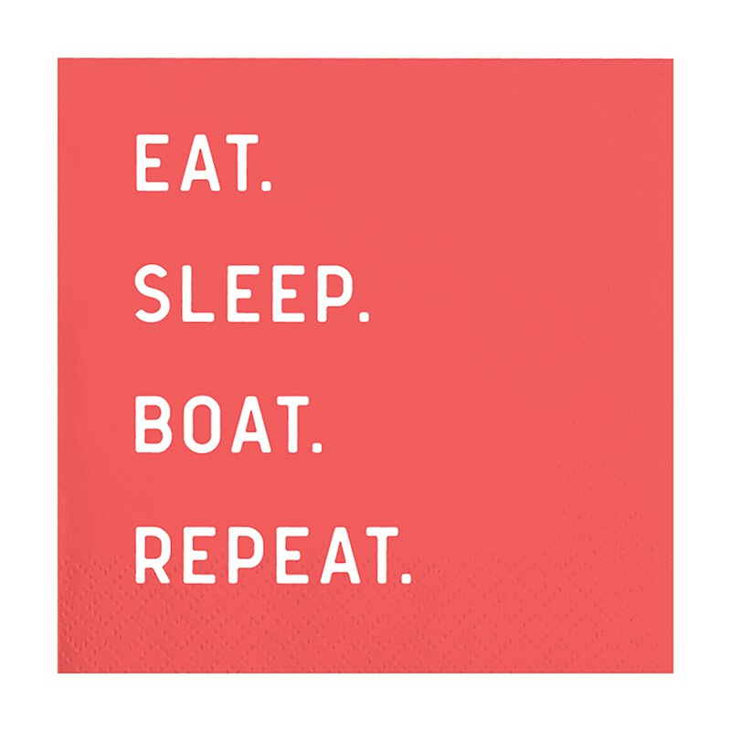 Eat Sleep Boat Repeat Napkin