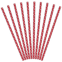 Load image into Gallery viewer, Red &amp; White Paper Straws - Lemonade Party Box
