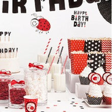 Load image into Gallery viewer, Red &amp; White Paper Straws - Lemonade Party Box
