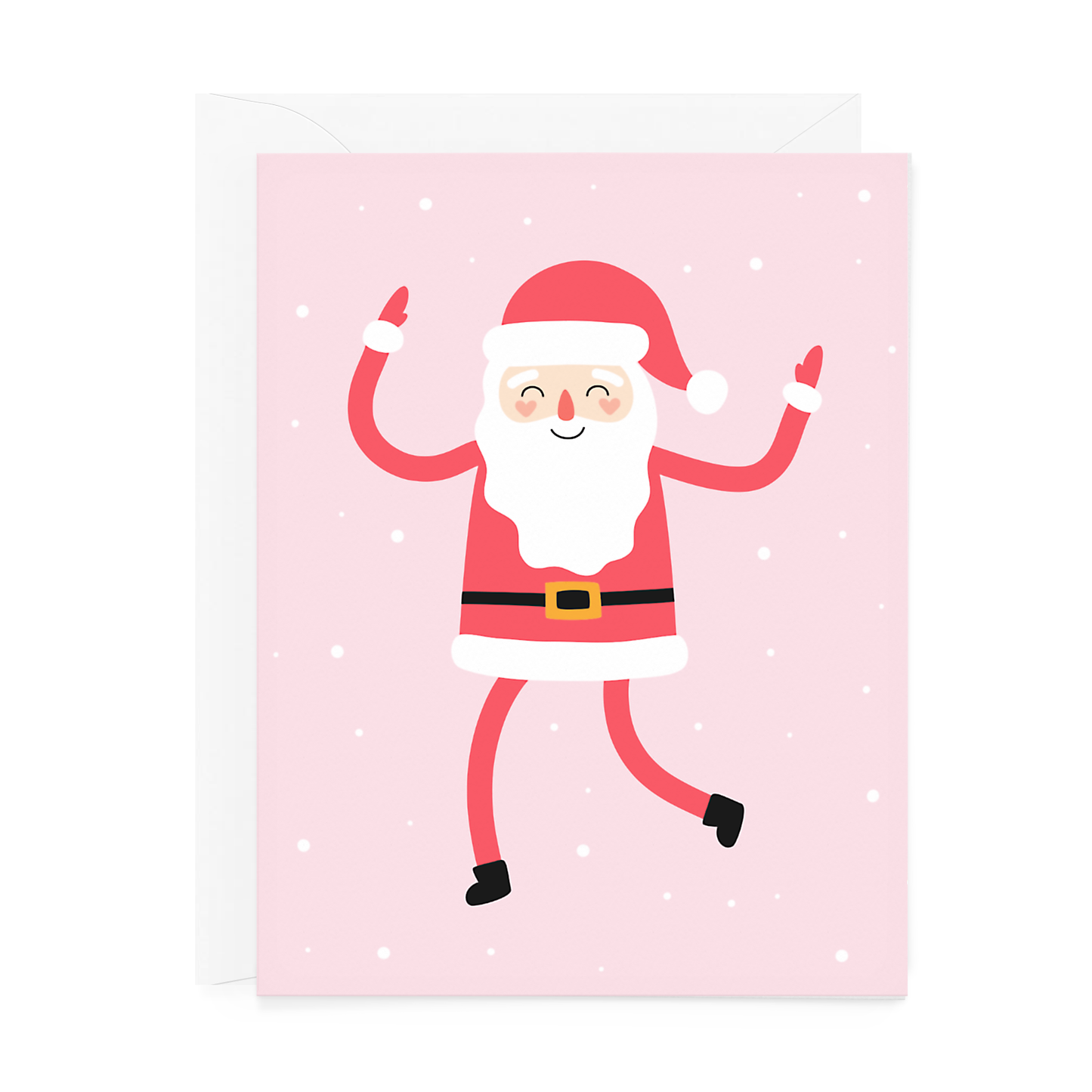 Pink Santa Christmas Card