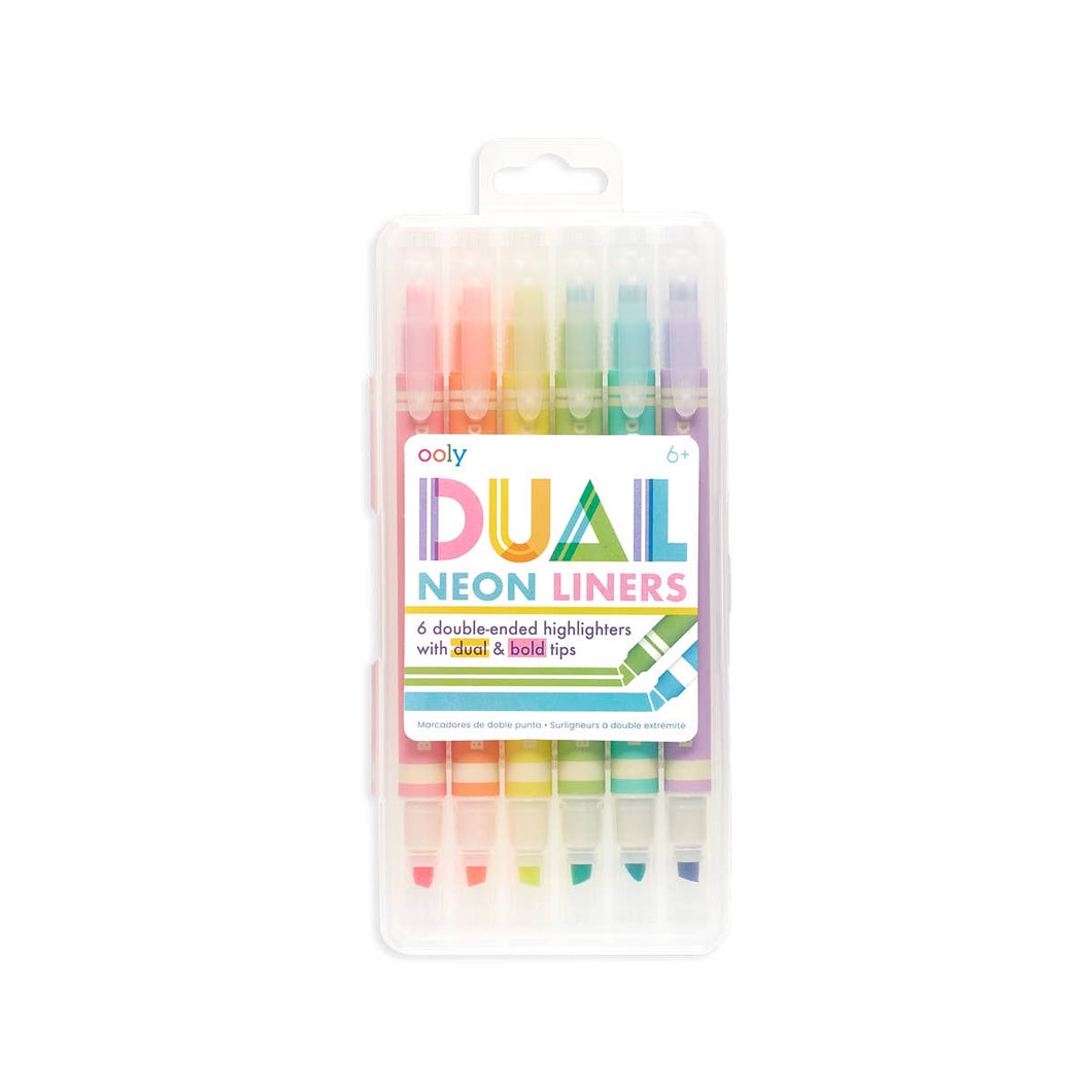 Dual Liner Double-Ended Highlighters (Set of 6)