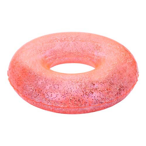 Pool Ring Glitter - Neon Coral