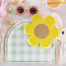 Load image into Gallery viewer, Green Gingham Dinner Plate Set
