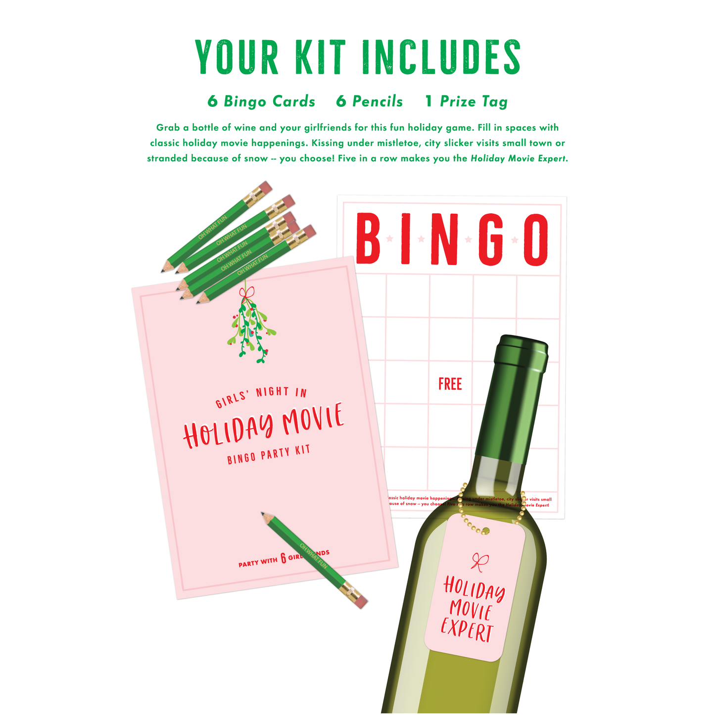 Holiday Movie Bingo Party Kit