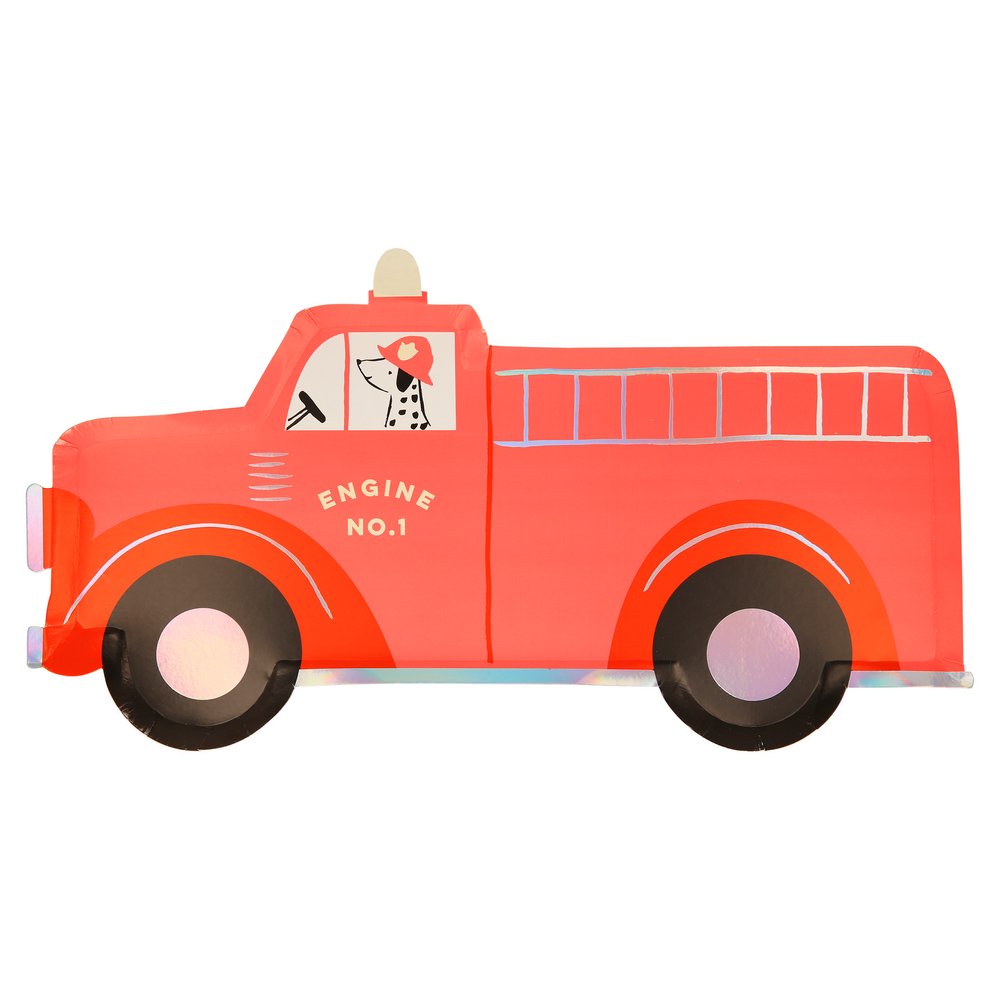 Meri Meri Fire Truck Plate