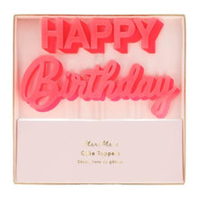 Load image into Gallery viewer, Meri Meri Happy Birthday Pink Acrylic Cake Topper
