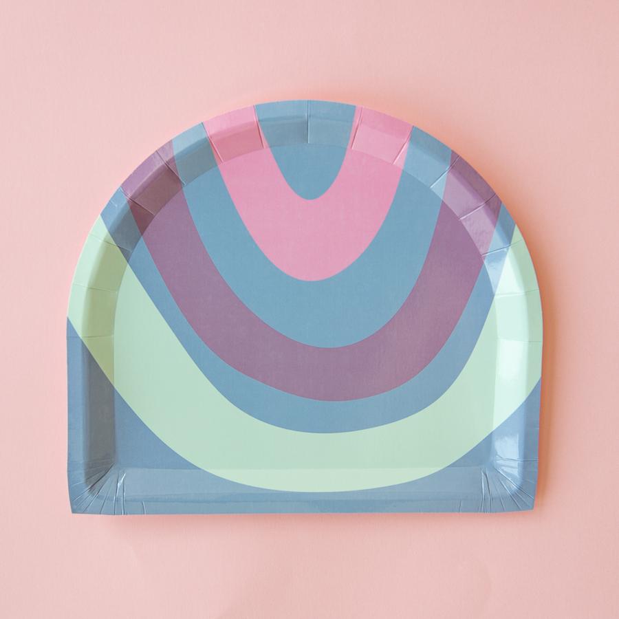 Rainbow Bloom Dinner Plate