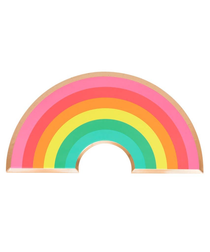 Oh Happy Day Novelty Plates - Rainbow