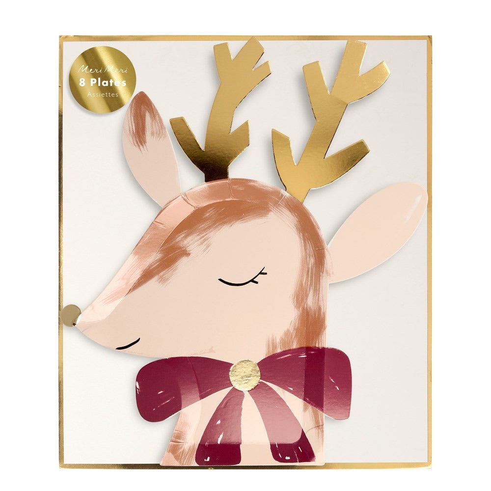 Meri Meri Reindeer with Bow Plate