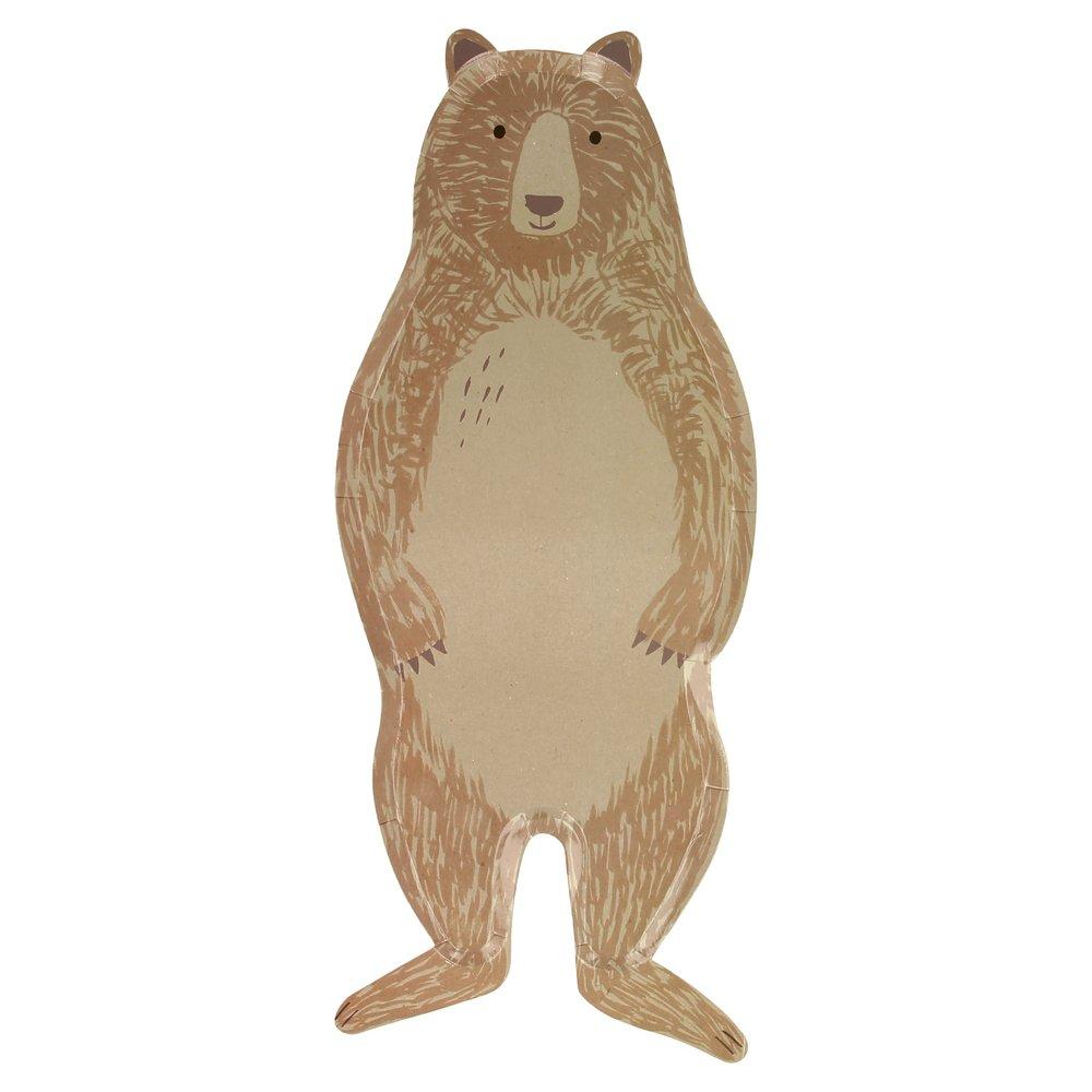 Meri Meri Brown Bear Large Plates